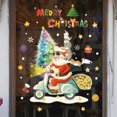 thumbnail image 3 of Pegatinas navideñas para ventana, calcomanía de cristal de dibujos animados de Papá Noel, árbol de Navidad, Feliz Navidad, Año Nuevo, decoraciones navideñas para el hogar, 2024, 3 of 5