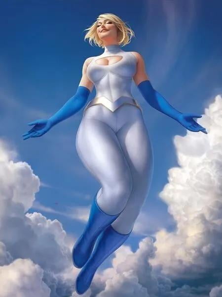 POWER GIRL #1 CVR E WARREN LOUW VARIANT FOIL COVER