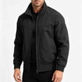 thumbnail image 4 of Jerdar Men's Nylon Jacket No Hood Lightweight Thin Zip Pockets Solid Color Long Sleeve Athletic Outdoor Casual Commute Windbreaker Coat Outerwear, 4 of 6