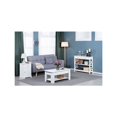 thumbnail image 5 of 2 Piezas Mesillas de Noche Blanca Mesita de Noche con Un Cajón Mesas Auxiliares Moderno para Dormitorio Cama Salón Muebles Organizadores Blanco, 5 of 5