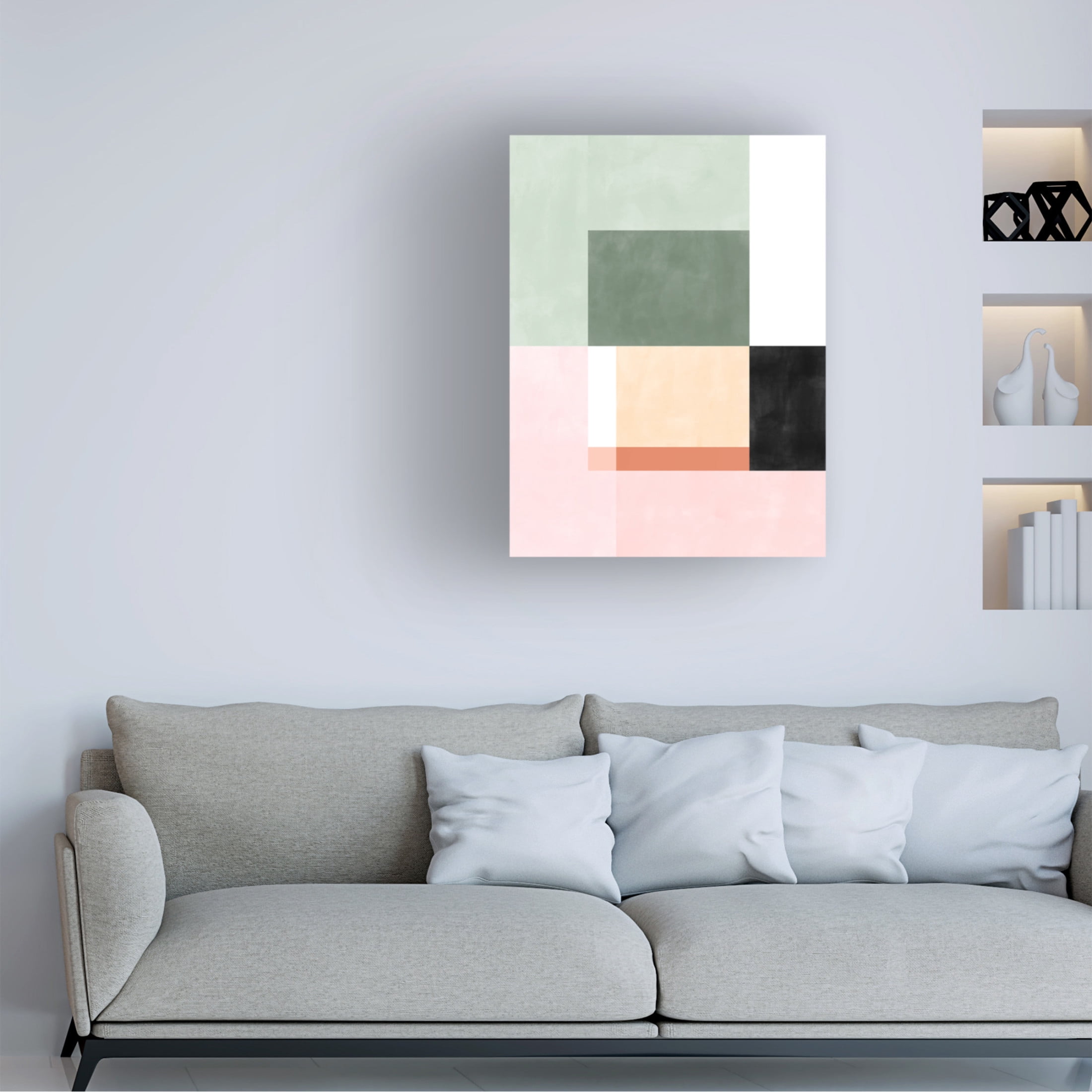 Trademark Fine Art Elena Ristova  Pinkgreen22 Canvas Wall Art