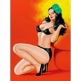 thumbnail image 2 of Driben, Peter 25x32 Black Ornate Wood Framed with Double Matting Museum Art Print Titled - Mid-Century Pin-Ups - Beauty Magazine - Hot in Black, 2 of 4