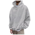 thumbnail image 4 of XIAOCHA Men's Good Things Take Time Floral Graphic Hoodie Long Sleeve Hooded Pullover Knit Top Soft Inspirational Casual Hoodies, 4 of 8