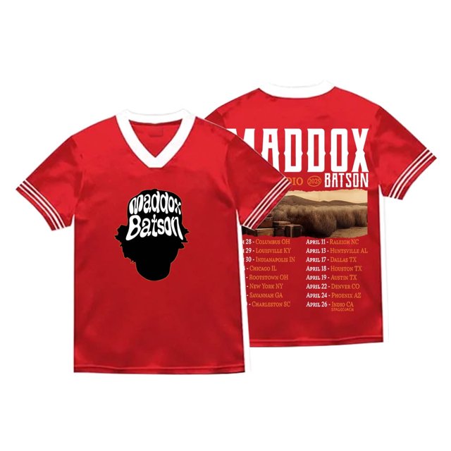 Maddox Batson Road To Indio Tour Merch Camiseta con cuello en V Camisetas de manga corta de moda unisex de verano,Style 10,XXXXL