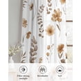 thumbnail image 6 of Brown Spring Floral Sheer Curtains 39 Inch Length 2 Panels Set for Living Room/Bedroom, Flowers Leaves Elegant Pastoral Kitchen Curtains Grommet Semi-Sheer Curtains Window Treatments 27.5"x39"x2, 6 of 7