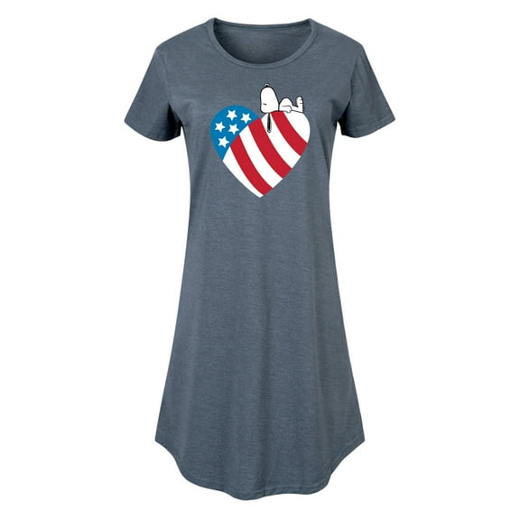 Peanuts - Snoopy On Flag Heart - Women's Any Way Dress