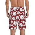 thumbnail image 3 of Kdxio Cute Baseball Print Mens Sleep Shorts Bottoms Soft Comfy Pajama Wear Pants with Drawstring Pockets, 3 of 7