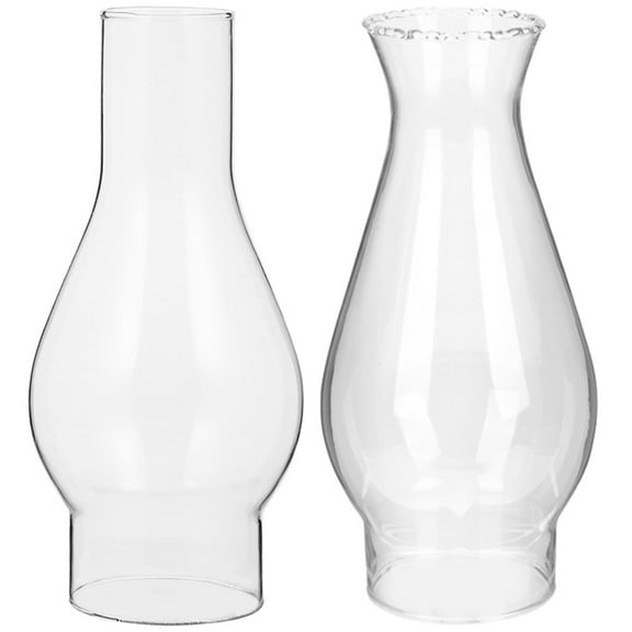 ITSELFER 2pcs Oil Lamp Chimney Replacement Windproof Kerosene Lamp Cover Oil Lamp Shade