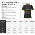 thumbnail image 4 of Rocae Mardi Gra Geometric for Men's Moisture-Wicking Crew Tee - T-Shirt for Sports, Outdoor Activities, and Casual WearSmall, 4 of 9