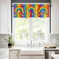 thumbnail image 2 of Valance for Windows LGBT Rainbow Flag of Gay Fist Window Treatment Valances Rod Pocket Curtain Valance for Kitchen, Bathroom, Living Room, Bedroom 54" W x 18" L, 2 of 6