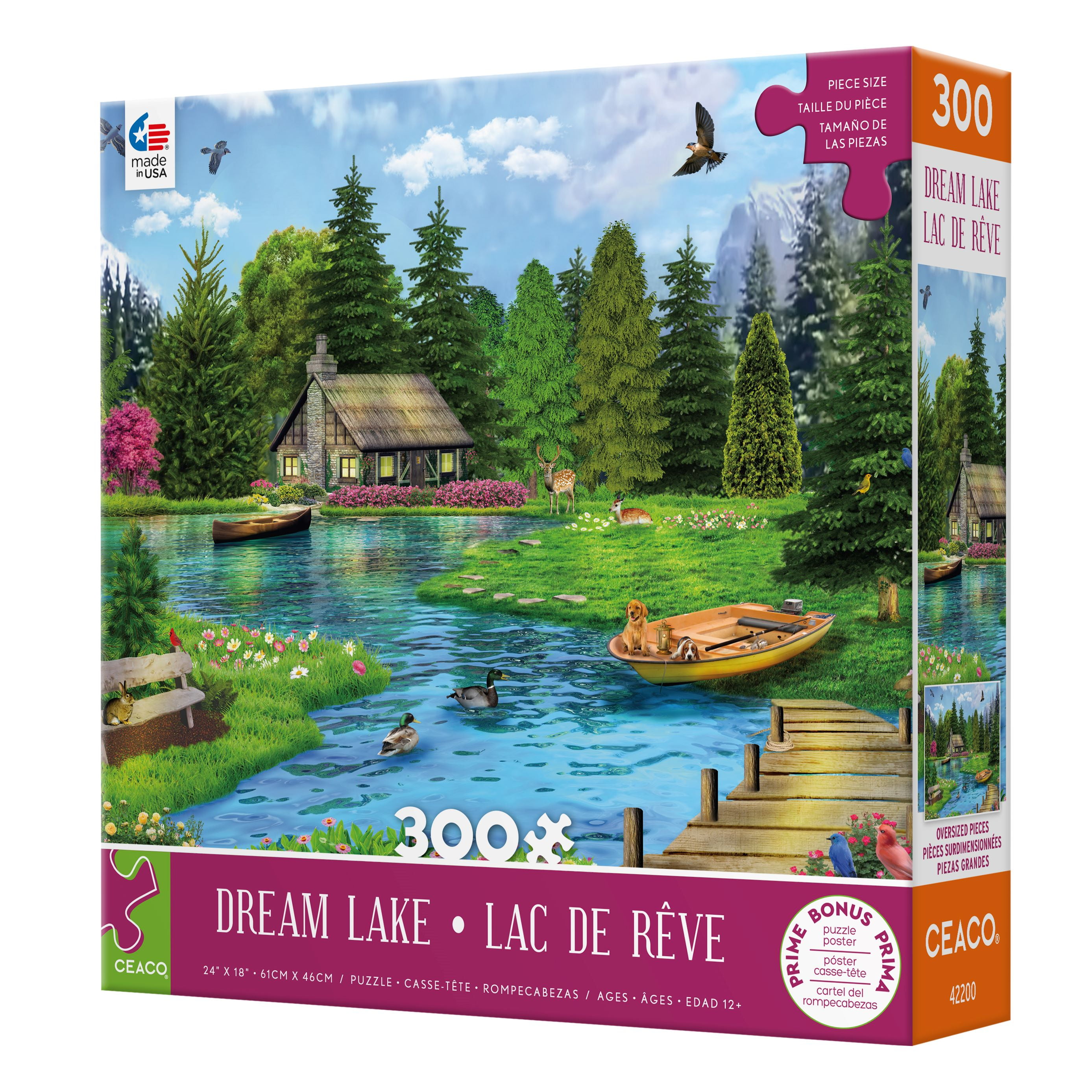 Ceaco 300 Piece Dream Lake Oversize Interlocking Jigsaw Puzzle