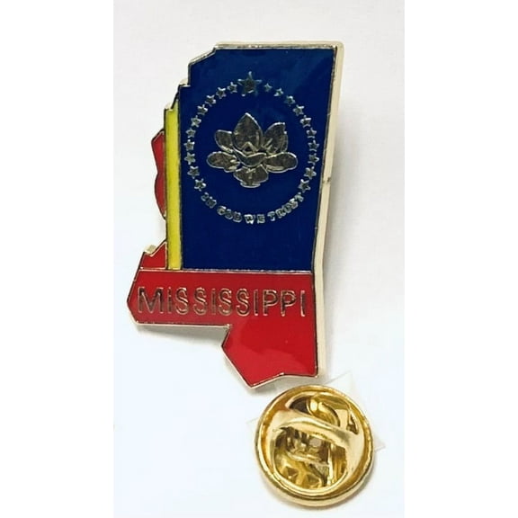 6 Pack of Mississippi Magnolia State Lapel Pins