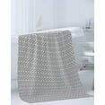 thumbnail image 3 of Grey Geometric Towel Set of 3, Soft Microfiber Bath Towels, Hand Towel, Washcloths, Modern Pure Color Abstract Striped Quick-Dry Absorbent Towels for Bathroom Kitchen Hotel Beach Gym Spa, 3 of 7