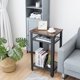 thumbnail image 2 of Mesita industrial Costway con Pies regulables mueble de madera con estructura de metal tamaño 45 x 35 x 75 cm, 2 of 6