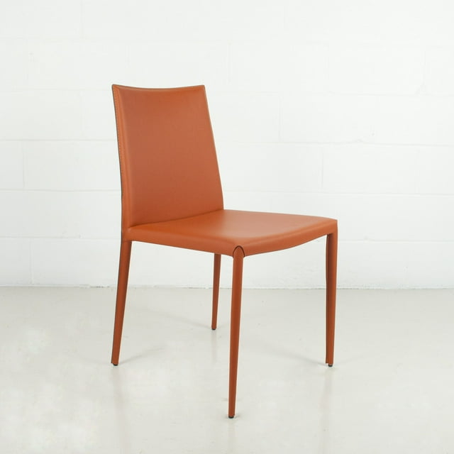 Chaise Latérale Moderne en Cuir Enduit Prima - Qualité Contractuelle