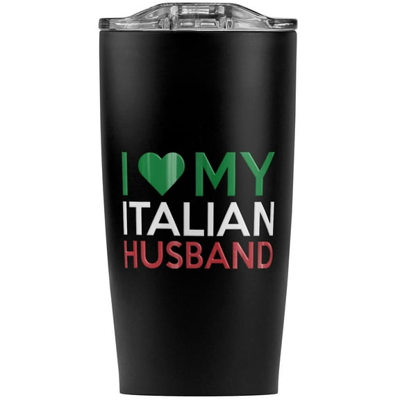 I Love My Italian Husband Stainless Steel 20 oz Travel Tumbler, Vacuum Insulated & Double Wall with Leakproof Sliding Lid | Great for Coffee/Hot Drinks and Cold Beverages