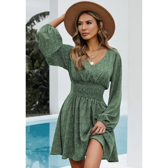 Vestido floral de mujer vestidos de verano vestido túnica floral vestido de jersey