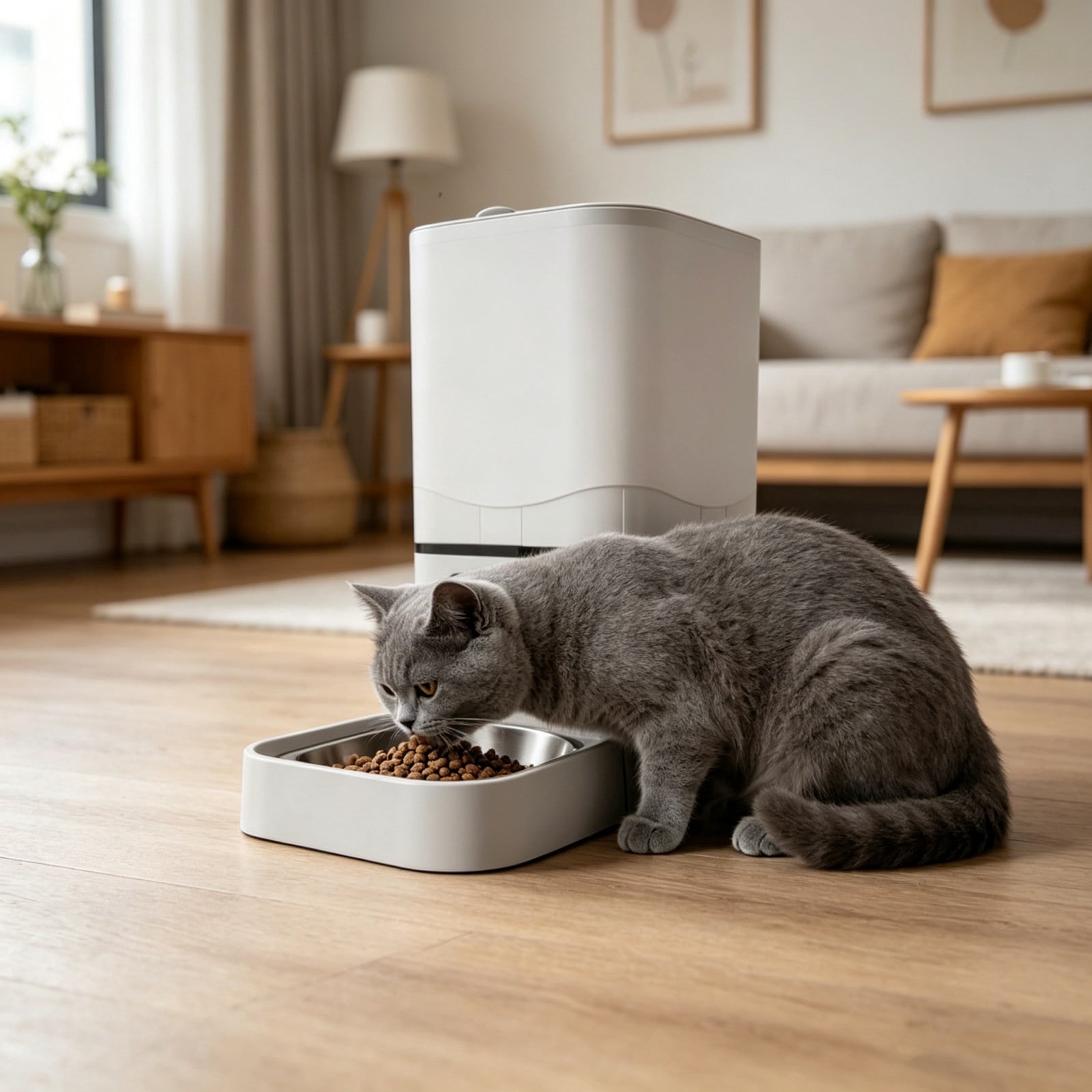 onlyliua 6L Double-Bowl Smart Pet Feeder For Dogs And Cats Automatic Dual Food Dispenser With Timer Portion Control App Remote Feeding Dual Trays Stainless Steel Bowls Multi-Pet Feeding Solution
