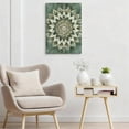thumbnail image 5 of Sage Green Mandala Framed Canvas Wall Art - Boho Watercolor Flower Print, Spiritual Zen Decor For Living Room, Bedroom, Yoga Studio, Meditation Room 8*12inch(20*30cm), 5 of 6
