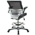 thumbnail image 4 of Modway Edge Modern Style Vinyl Drafting Chair in Black Finish, 4 of 5