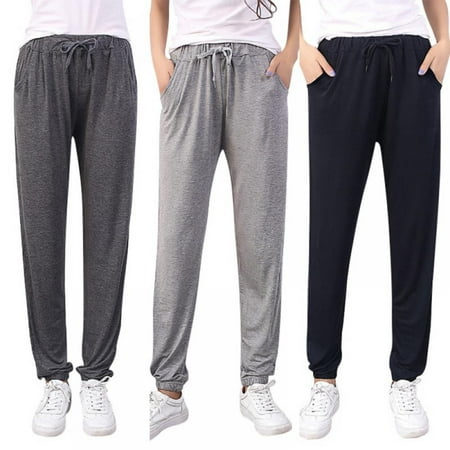 

DABOOM Women s Wide Leg Yoga Pants Drawstring Workout Lounge Pants Comfy Pajamas Pants with Pockets