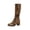 Leopard Print, variant on Party Outfit Footwear, Women's Block Heel Pointed Toe Knee High Boots Fashion Tall Boots with Comfortable Shaft and Stable Heel Tall Dress Boots for Women Fall Winter Tall Shoes Boots, US-7/EU-39