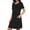 01-Black681, variant on Wxolcjlv Solid Print Nightgown for Womens Short Sleeve Crew Neck Sleep Dress Night Suit