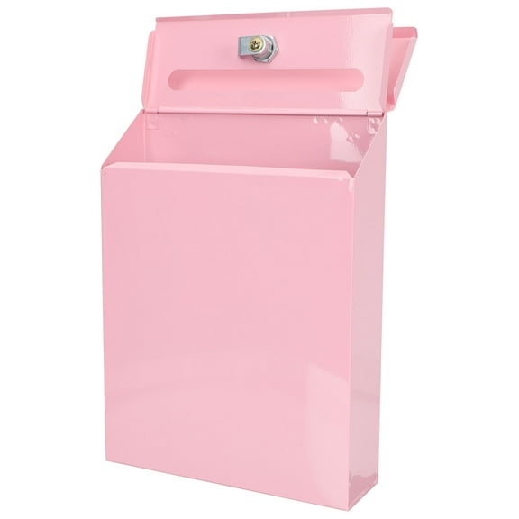 Pawsdot Wall Mounted Mailboxes Iron Pink for Home Use 1Set