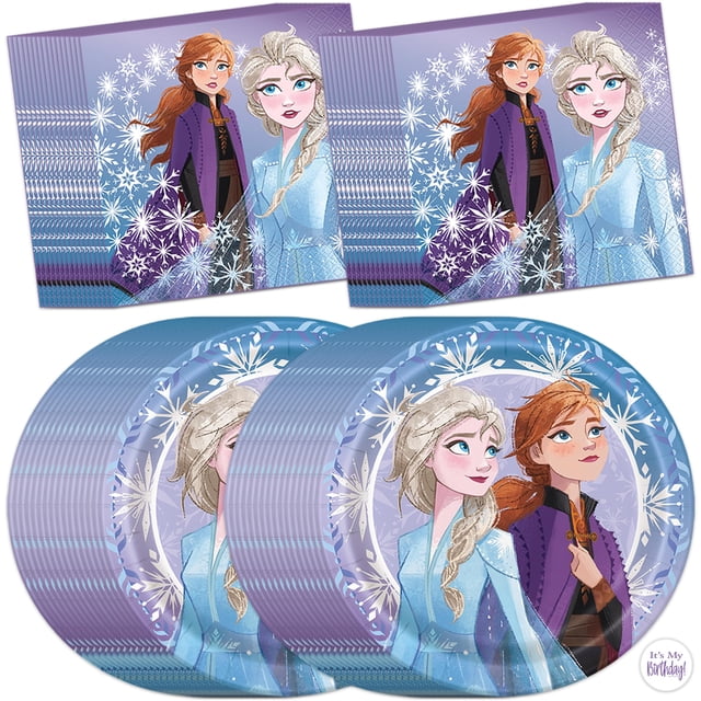 Platos y servilletas de Frozen para decoración de fiestas para 32 invitados