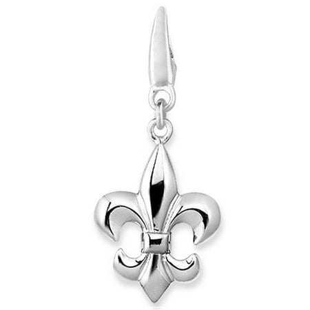 EZ Charms 1.2 Grams Sterling Silver Fleur De Lis Charm