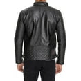 thumbnail image 2 of New Men Motorcycle Lambskin Leather Black Jacket Coat Size XS S M L XL A290, 2 of 3