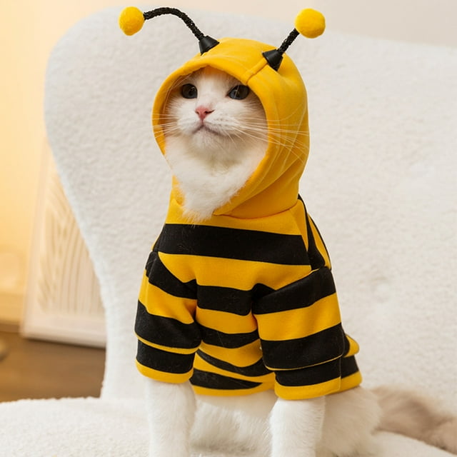 Ruiboury Long-lasting Dog Bee Hooded Coat Crafted With Precision Comfort Feel Comfortable Polyester XL