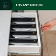 thumbnail image 3 of Royal Craft Wood Expandable Bamboo Drawer Dividers 4-Pack – Adjustable Storage Organizer Separators for Kitchen, Dresser, Bedroom, Bathroom, Cabinet & Office Drawers (17–22", Black), 3 of 6