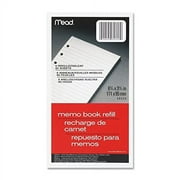 3 Pack of Mead 6-Ring Memo Book Refill, College Rule, 6HP, 6-3/4 x 3-3/4, 80 Sheets, White (46534)