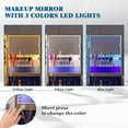 thumbnail image 4 of HNEBC 360° Rotating Jewelry Armoire with Mirror, Full Length Mirror with Storage, Mirror Jewelry Cabinet Standing with LED Lights, Lockable Jewelry Organizer Stand/Foldable Makeup Shelf (Brown), 4 of 8