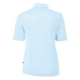 thumbnail image 3 of Women's Cutter & Buck  Powder Blue Spelman College Jaguars DryTec Virtue Eco Pique Stripe Recycled Polo, 3 of 3