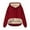 Wine, variant on jsaierl Womens Fleece lined Hoodies Solid Warm Drawstring Sweatshrit Top Long Sleeve Casual Pullover Sweatshirt