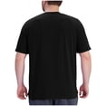thumbnail image 4 of Men's Black V-Neck Short Sleeve T-Shirt Quick Dry Athletic Workout Casual Lightweight Tee, 4 of 7