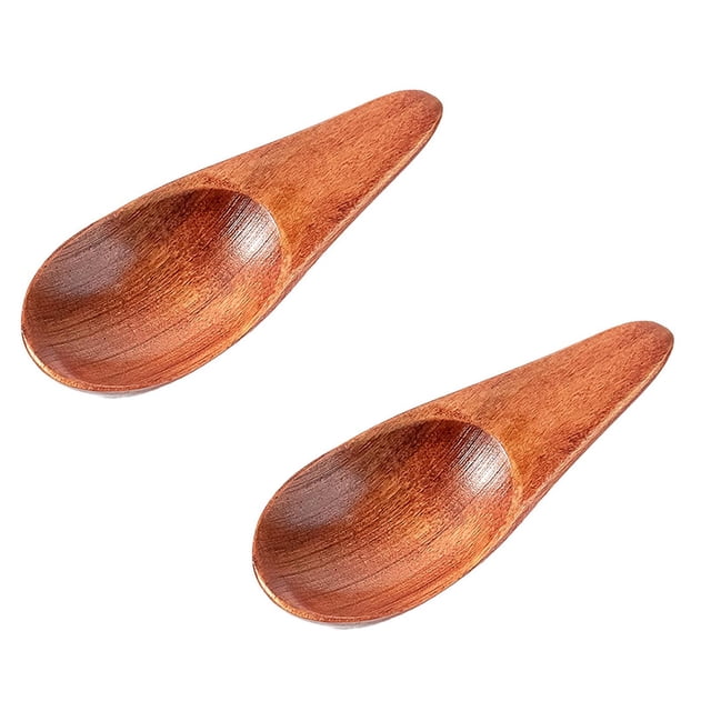 Oleegame 2PC Spice Dispenser Mini Mini Creative With Short Handle Small Wooden Spoon Tea Spoon Milk Powder Spoon Coffee Spoon Spoon Spoon Wooden Spoon