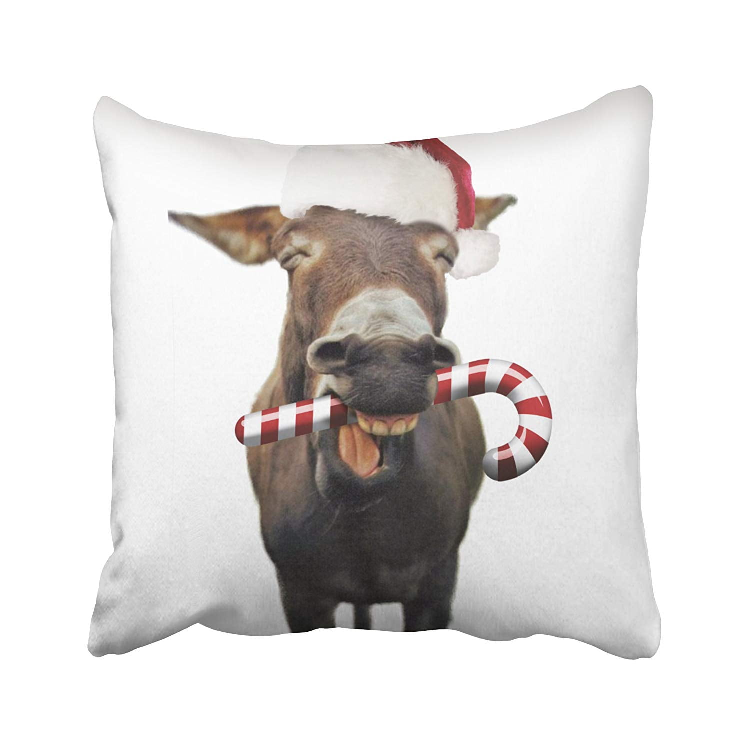 BPBOP Christmassy Christmas Donkey Santa Donkey Donkey Santa Pillowcase