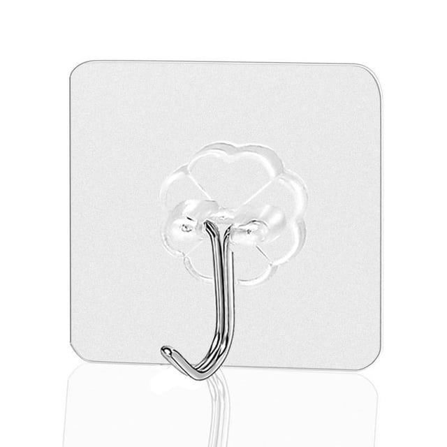 FOTYRIG Self-Adhesive Hooks Heavy Duty Wall Hooks for Hanging Wall Hangers Without Nails 6.8kg (Max) 180 Degree Rotating Seamless