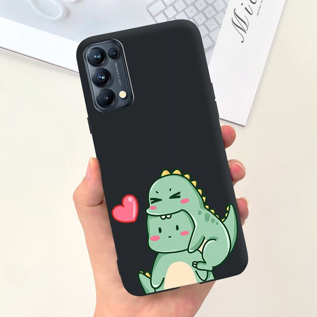 For OPPO Reno5 Pro 5G 4G Reno5 Phone Case Reno 5 5Pro CPH2201 CPH2145 Cute Cat Cartoon Candy Color Soft Silicone TPU Back Cover 14 Reno5 4G