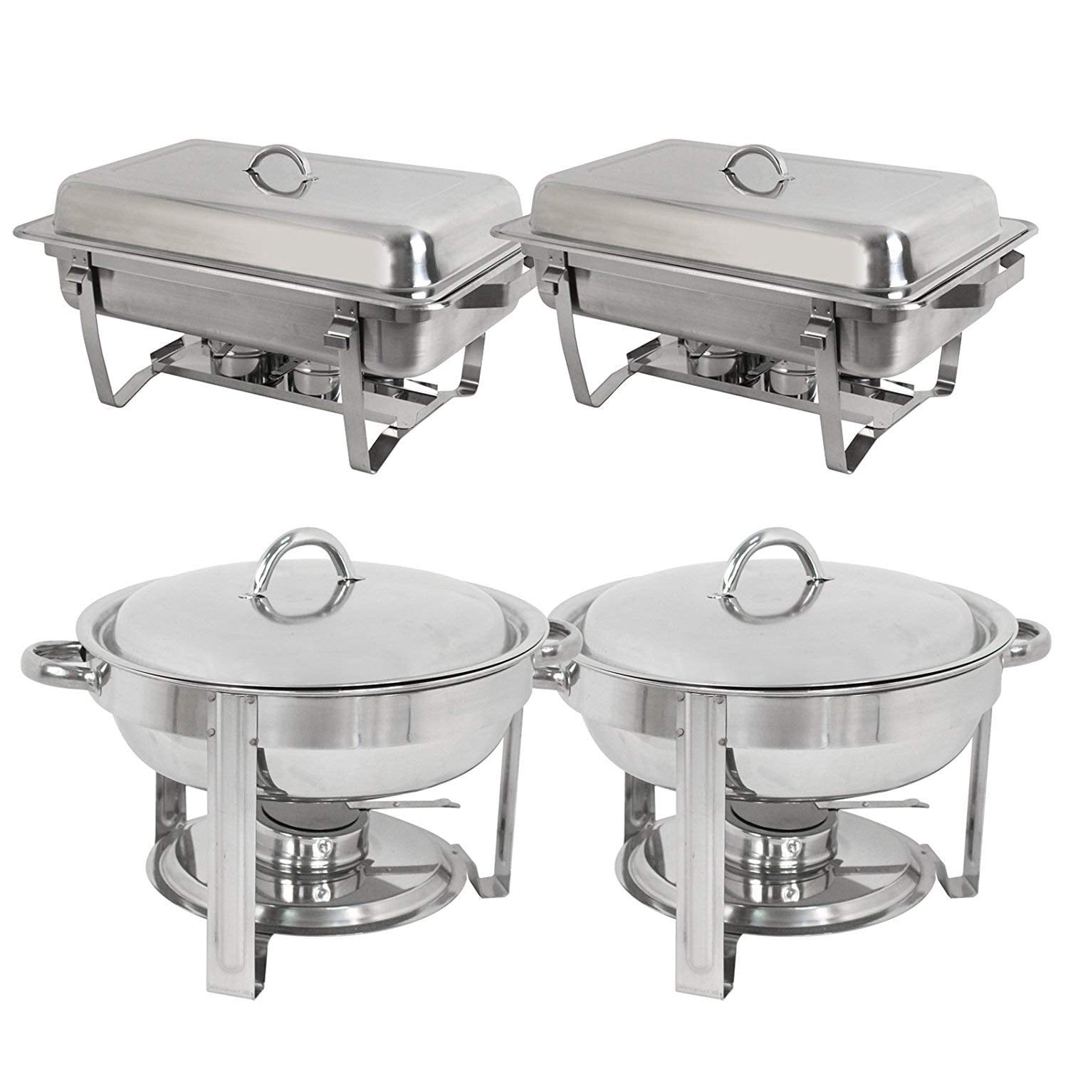 Details about   4 Pack 9L Catering Stainless Steek Chafer Chafing Dish Sets 8 QT Party Chaf NEW 