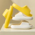 thumbnail image 5 of WUANDIXFA Kids Slide Kids Cloud Slides Boys Girls Pillow Slippers Shower Slip on Slide Sandals White,11, 5 of 8