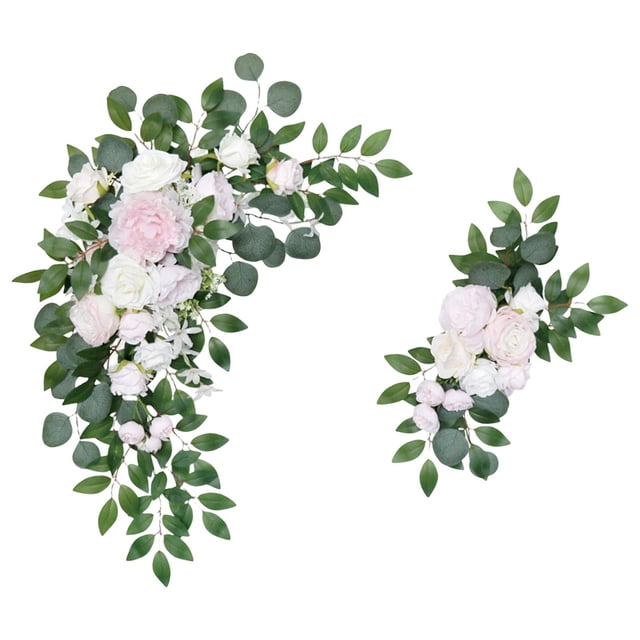 2x Flores , Arreglo floral colgante decorativo para de Adornos de arreglo de letrero de ventana