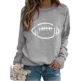 thumbnail image 1 of Meichang Chandails en Molleton pour Femmes Sans Capuche Manches Longues Col Rond Pull Décontracté Graphique Amusant Couleur Unie Chandails en Molleton Coupe Ample Pull d'Automne, 1 of 5