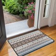 thumbnail image 2 of Brown Geometric Striped Pattern Door Rugs,Washable Non Slip Door Mats Indoor,Decorative Door Mats,Entry Mat Indoor for Entrance,Bedroom,Kitchen,Bathroom,30"x17", 2 of 6
