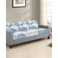 thumbnail image 2 of Coastal Blue Crab Couch Cushion Covers Stretch, Washable Sofa Seat Covers Individual Seat Cushion Sofa Slipcovers Coral Starfish Ocean Conch Nautical Couch Cover Furniture Protector M-1PCS, 2 of 7