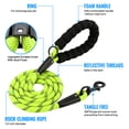 thumbnail image 2 of Heavy Duty Rope Dog Leash with Padded Handle, Reflective, 6 FT Long for Small Medium Large Dogs（1/2"×6', Green), 2 of 7