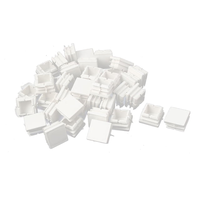 Unique Bargains Plastic Square Tube Hole End Cap Tubing Insert Glide 1 Inch x 1 Inch 40 Pcs